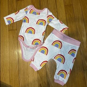 Monica + Andy Newborn Rainbow Print Baby Outfit
